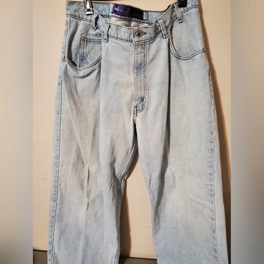 Y2K 90s Levis Silvertab Baggy Mens Light Wash Denim Skater Jeans USA Size 38x32 - Picture 2 of 9